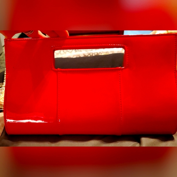 Charming Charlie Red Clutch - Picture 1 of 4